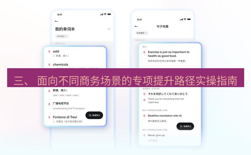 有道词典 三、 面向不同商务场景的专项提升路径实操指南
