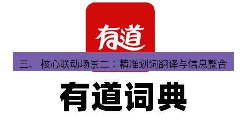 有道词典 三、 核心联动场景二：精准划词翻译与信息整合