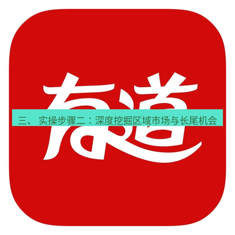有道词典 三、 实操步骤二：深度挖掘区域市场与长尾机会