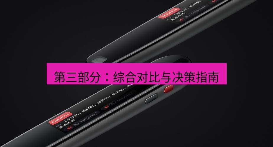 有道词典 第三部分：综合对比与决策指南