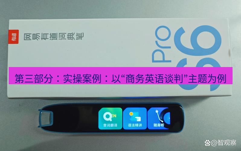 有道词典 第三部分：实操案例：以“商务英语谈判”主题为例
